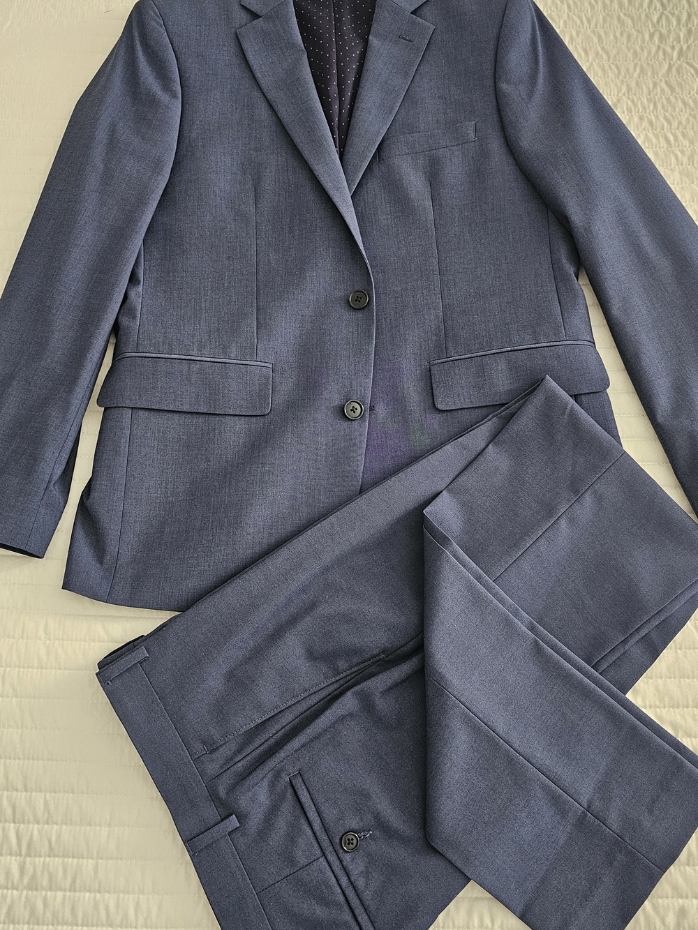 Apt. 9 Slate Blue Two-Piece Suit - Modern Tailored Blazer & Trousers